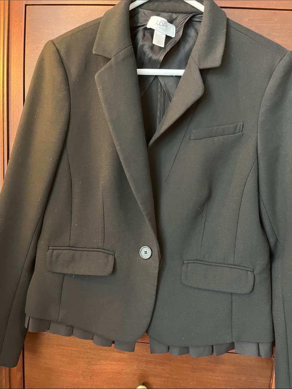 LOFT Black Women's Single-Button Tailored Blazer 8P